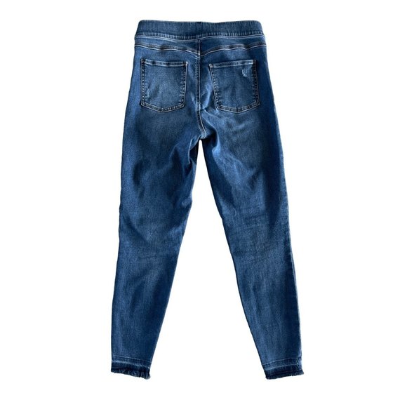 Spanx Distressed Ankle Skinny Jeans Medium Wash Pull On Size M 20203R $98 - Picture 12 of 12